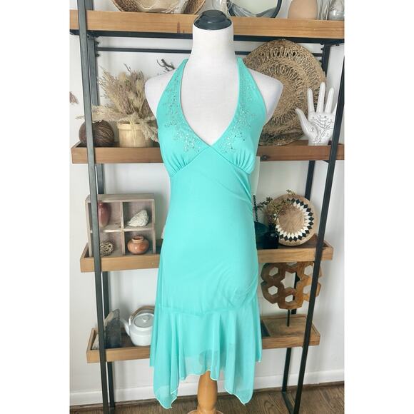 NWT Deadstock Ruby Rox Size Medium Teal Fairy Dress Midi - Picture 1 of 8